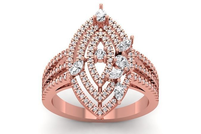 donne fiore marchesa diamante nuziale squillare gioielleria gruppo musicale womenring nozze anelli massa collezione solitario Fidanzamento stampabile 3D print model - Mito3D