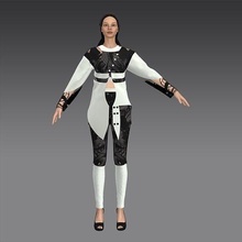 mujer prenda glamour Moda joven elegante contemporáneo cuerpo flexibilidad comodidad bonita lindo adulto 3d print model - Mito3D