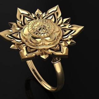women gorgeous flower ring us size 8 womenring beautifulring flowerring fashionring fashion 3d print model - Mito3D