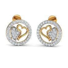 women heart earrings 3dm stl fbx obj render details jewel gem engagement wedding jewellery diamond ring gold engagem fashion sterling pendant necklace beauty jewelry 3d print model - Mito3D