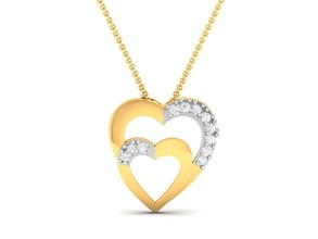 donne cuore pendente 3dm render gemma nozze fidanzamento gioiello gioielleria stampabile diamante argento oro sterlina bianca brillante platino lusso prezioso collana ciondoli 3d print model - Mito3D