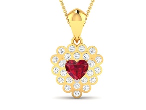 women heart pendant 3dm render necklace jewellery diamond silver gold jewelry sterling white brilliant printable gem jewel pendants brillant love 3d print model - Mito3D