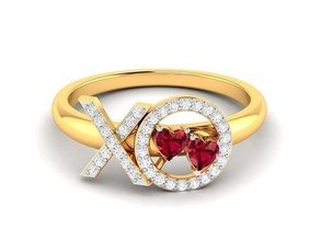 frauen herz stein ring 3dm stl obj fbx einzelheiten ringe solitär diamant platin brillant hochzeit engagement juwel schmuck gold weiß liebe valentinstag 3d print model - Mito3D