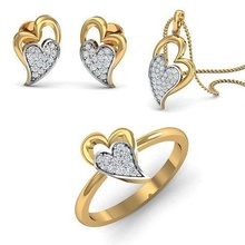 women heart ring pendant earring 3dm stl render details couple set wedding band rings pair swans promise silver gold jewelry jewellery printable sterling engagement marriage loving 3d print model - Mito3D