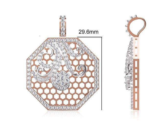 femmes lourd unique pendentif stl fbx jcd détails Collier bijoux diamant argent or fantaisie mode pendentifs cœur cadeau filles 3D print model - Mito3D