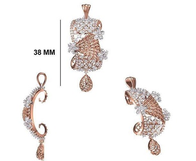 femmes lourd unique pendentif stl fbx jcd détails Collier bijoux diamant argent or fantaisie mode précieux pendentifs cœur cadeau filles 3d print model - Mito3D