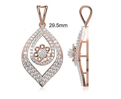 KADIN ağır benzersiz kolye stl fbx jcd detaylar mücevher elmas gümüş altın takı fantezi moda kalp hediye kızlar 3d print model - Mito3D