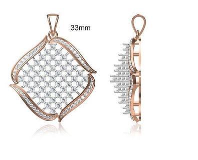 KADIN ağır benzersiz kolye stl fbx jcd detaylar mücevher elmas gümüş altın takı fantezi moda kalp hediye kızlar 3d print model - Mito3D