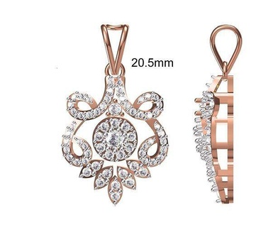 femmes lourd unique pendentif stl fbx jcd détails Collier bijoux diamant argent or fantaisie mode précieux pendentifs cœur cadeau filles 3d print model - Mito3D