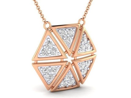mulheres hexagonal pingente 3dm stl jcd render detalhes colar jóias diamante prata ouro joalheria precioso imprimível jóia gema Casamento noivado pingentes 3d print model - Mito3D