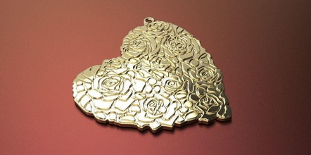 kadin takı kalp kolye aşk lüks gümüş sterlin romantik yazdırılabilir mücevher düğün moda güzellik altın elmas sevgililer 3d print model - Mito3D