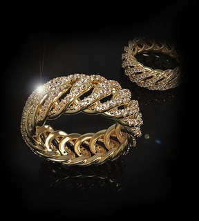 mujer joyería joya anillo platino lujo oro precioso brillante riqueza imprimible diamante compromiso Boda Moda hembra anillos 3d print model - Mito3D