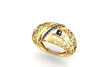 femmes bijoux bague engagement luxe 3d impression mode platine bande femme précieux mariage or argent imprimable diamant anneaux masse collection 3d print model - Mito3D