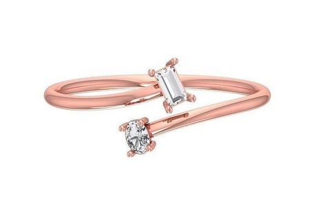 mujer ligero peso banda anillo joyería joya platino compromiso solitario nupcial imprimible precioso anillos diamante oro Boda Moda 3d print model - Mito3D