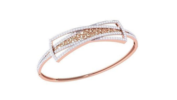 femmes lumière wt diamant bracelet 3dm rend bracelets délicat imprimable bijoux bijou mariage luxe Jaune or Rose blanc 3d print model - Mito3D