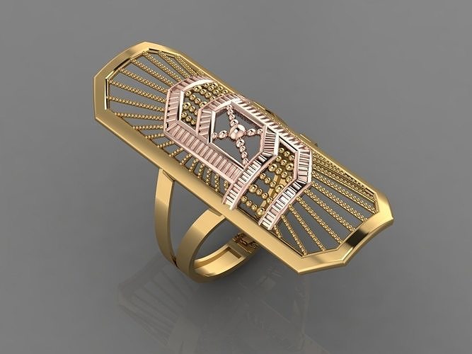 KADIN uzun yüzük hazır stl 3dm modeller Bayanlar mücevher altın gümüş mini set takı yüzükler elmas lüks parlak 3dmodel sade sterlin 3D print model - Mito3D