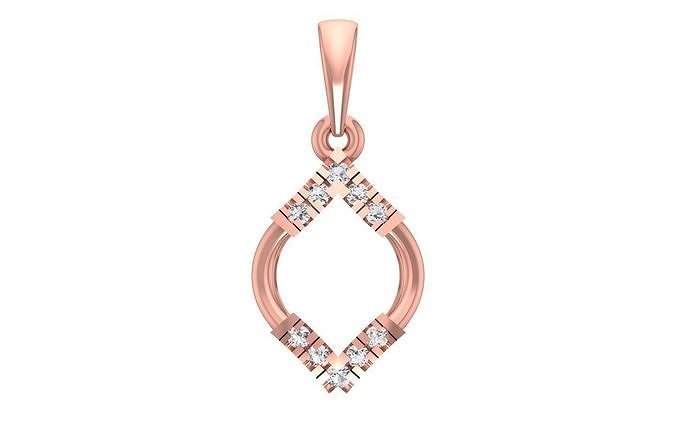 femmes Marquise pendentif 3dm stl obj fbx rendre détails Collier circulaire précieux imprimable bijou gemme engagement pendentifs bijoux diamant cocarde cocktail fantaisie 3D print model - Mito3D