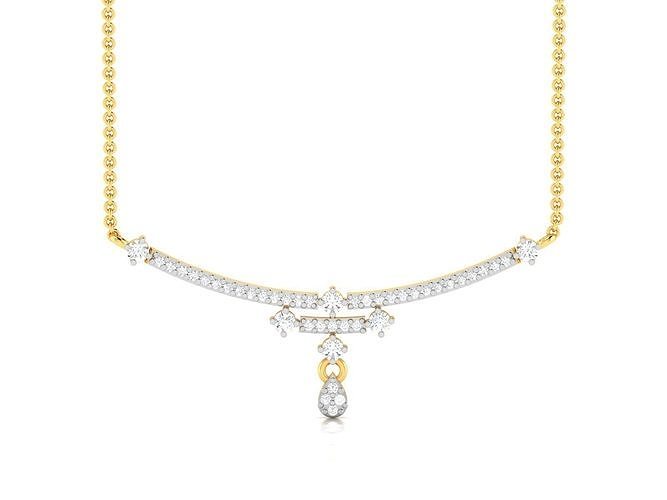 women necklace heart design style pendant chain jewelry diamond shape love female fashion trends dainty vintage accessories pendants valentine necklaces 3D print model - Mito3D