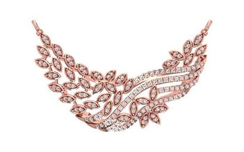 Frauen Halsketten Anhänger 3dm stl obj fbx rendert Einzelheiten Halskette Schmuck Diamant Silber Gold druckbar Juwel Engagement 3d print model - Mito3D
