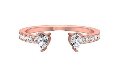 KADIN açık son düğün nişan grup yüzük takı platin Solitaire gelin yüzüğü tek taş yazdırılabilir değerli yüzükler elmas altın moda 3d print model - Mito3D