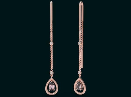 Frauen Birne geformt Ohrringe Schmuck Silber Gold Diamant Juwel 3d Modell Antiquität druckbar brillant Ring Mode Schönheit Saphir Frankreich Kanada USA FrauOhrringe 3d print model - Mito3D