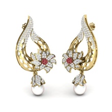 les femmes boucles d'oreilles perle 3dm rendre détail 3d modèle d'impression joyau des de mariage gem l'engagement bijoux imprimable le diamant d'argent or la livre sterling blanc brillant platine perles 3d print model - Mito3D