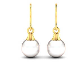 women pearl earrings 3dm render drops studs jewellery jwelery diamondearrings gold engagement wedding jewelry radiant brilliant sterling printable silver hoop huggie hoophuggie jewel 3d print model - Mito3D