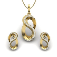 KADIN pendant earrings Ayarlamak 3dm vermek küpe mücevher yazdırılabilir gümüş çiviler çemberler elmas altın kolye düğün nişan takı sterlin beyaz parlak 3d print model - Mito3D