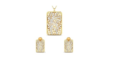 kadin pendant earrings ayarlamak 3dm vermek küpe mücevher yazdırılabilir gümüş çiviler çemberler elmas altın kolye düğün nişan sterlin parlak solitaire takı 3d print model - Mito3D