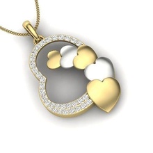 femmes pendentif gemme mariage engagement bijou bijoux imprimable diamant argent or sterling blanc brillant platine luxe précieux Collier pendentifs 3d print model - Mito3D