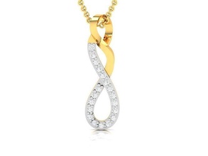 mulheres pingente jóias imprimível diamante ouro prata casamento jóia esterlina infinidade branco brilhante platina precioso colar pingentes joalheria 3d print model - Mito3D