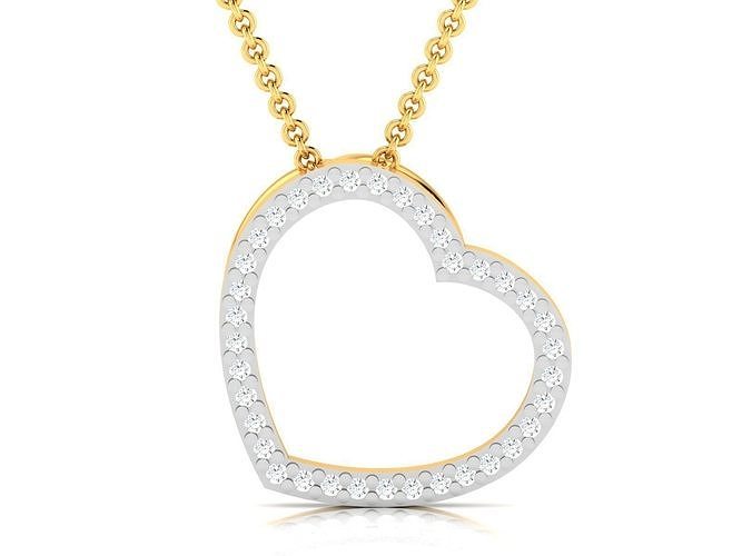 women pendant jewellery printable diamond gold silver wedding jewel sterling white brilliant platinum precious necklace pendants jewelry heart 3D print model - Mito3D