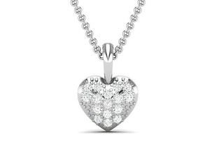 donne pendente gioielleria stampabile diamante oro argento nozze gioiello sterlina bianca brillante platino prezioso collana ciondoli delicato cuore 3d print model - Mito3D