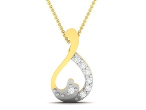 kadin kolye mücevher yazdırılabilir elmas altın gümüş düğün sterlin beyaz parlak platin değerli takı 3d print model - Mito3D