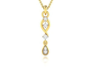 frauen anhänger schmuck druckbar diamant gold silber hochzeit juwel sterling weiß brillant platin wertvoll halskette 3d print model - Mito3D
