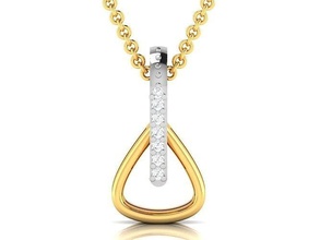 frauen anhänger schmuck druckbar diamant gold silber hochzeit juwel sterling weiß brillant platin wertvoll halskette 3d print model - Mito3D