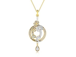 donne pendente gioielleria stampabile diamante oro argento nozze gioiello sterlina bianca brillante platino prezioso collana ciondoli 3d print model - Mito3D