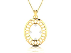 Frauen Anhänger Schmuck druckbar Diamant Gold Silber Hochzeit Juwel Sterling Weiß brillant Platin wertvoll Halskette 3d print model - Mito3D
