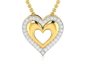 donne pendente gioielleria stampabile diamante oro argento nozze gioiello sterlina bianca brillante platino prezioso collana ciondoli cuore 3d print model - Mito3D