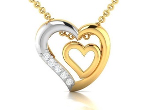 donne pendente gioielleria stampabile diamante oro argento nozze gioiello sterlina bianca brillante platino prezioso collana ciondoli cuore 3d print model - Mito3D
