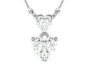 women pendant jewellery printable diamond gold silver wedding jewel sterling white heart brilliant platinum precious necklace pendants jewelry 3d print model - Mito3D