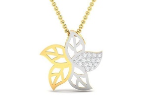 femmes pendentif bijoux imprimable diamant or argent mariage bijou sterling blanc fleur brillant platine précieux Collier pendentifs 3d print model - Mito3D