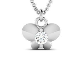 KADIN kolye mücevher yazdırılabilir elmas altın gümüş düğün sterlin kelebek beyaz parlak platin değerli takı 3d print model - Mito3D