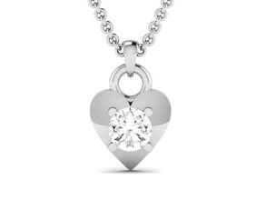 women pendant jewellery printable diamond gold silver wedding jewel sterling white brilliant platinum precious necklace pendants jewelry heart 3d print model - Mito3D