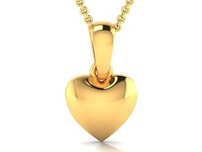 donne pendente gioielleria gioiello oro stampabile argento gemma lusso amore splendente platino San Valentino cuore diamante collana ciondoli 3d print model - Mito3D