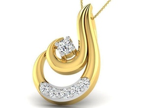 women pendant jewelry precious wedding gold printable diamond fashion rings bulk collection dimaond solitaire engagement pendants light 3d print model - Mito3D
