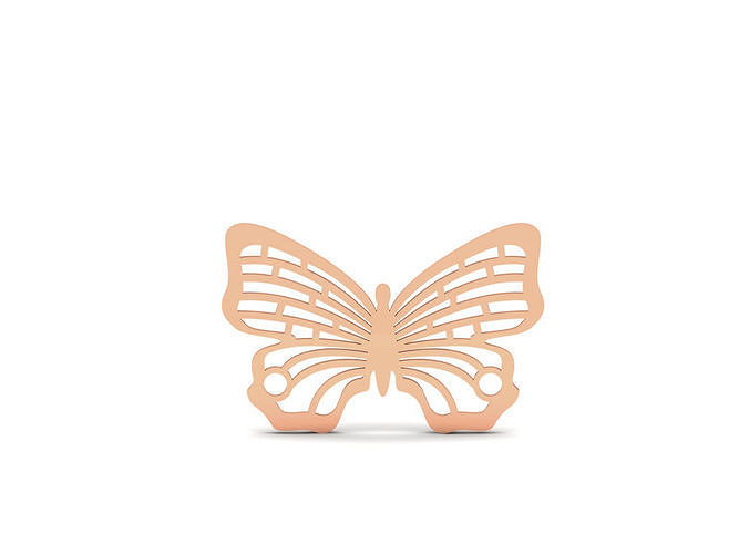 KADIN kolye sade altın yazdırılabilir düğün mücevher takı narin parlak platin lüks değerli kelebek 3D print model - Mito3D