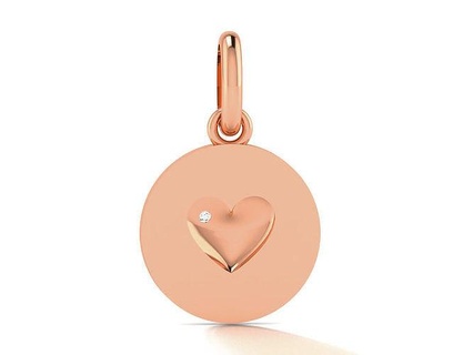 KADIN kolye sade altın yazdırılabilir düğün mücevher takı narin parlak platin lüks değerli kalp 3d print model - Mito3D
