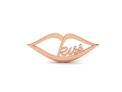 femmes pendentif plaine or imprimable mariage bijou bijoux délicat brillant platine luxe précieux pendentifs Collier baiser lèvres 3d print model - Mito3D