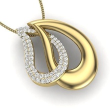 Frauen Anhänger Schmuck Mode Zubehör Gold Diamant Frau Design Feng Shui Silber druckbar Ring Sterling Schuhwerk Innere Halskette engagem 3d print model - Mito3D